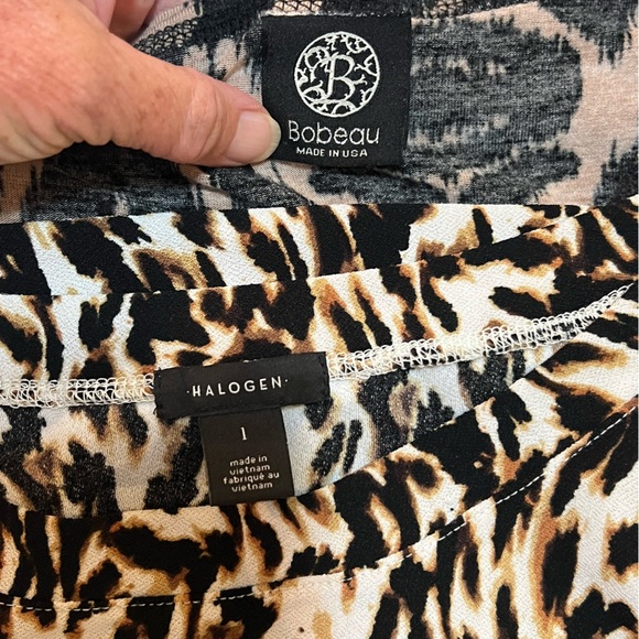 HALOGEN and BOBEAU shirts tops blouse size large leopard print abstract. - Picture 5 of 5